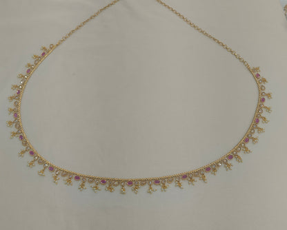 Gold Ruby Belly chain indian kamarbelt Marco saree chain