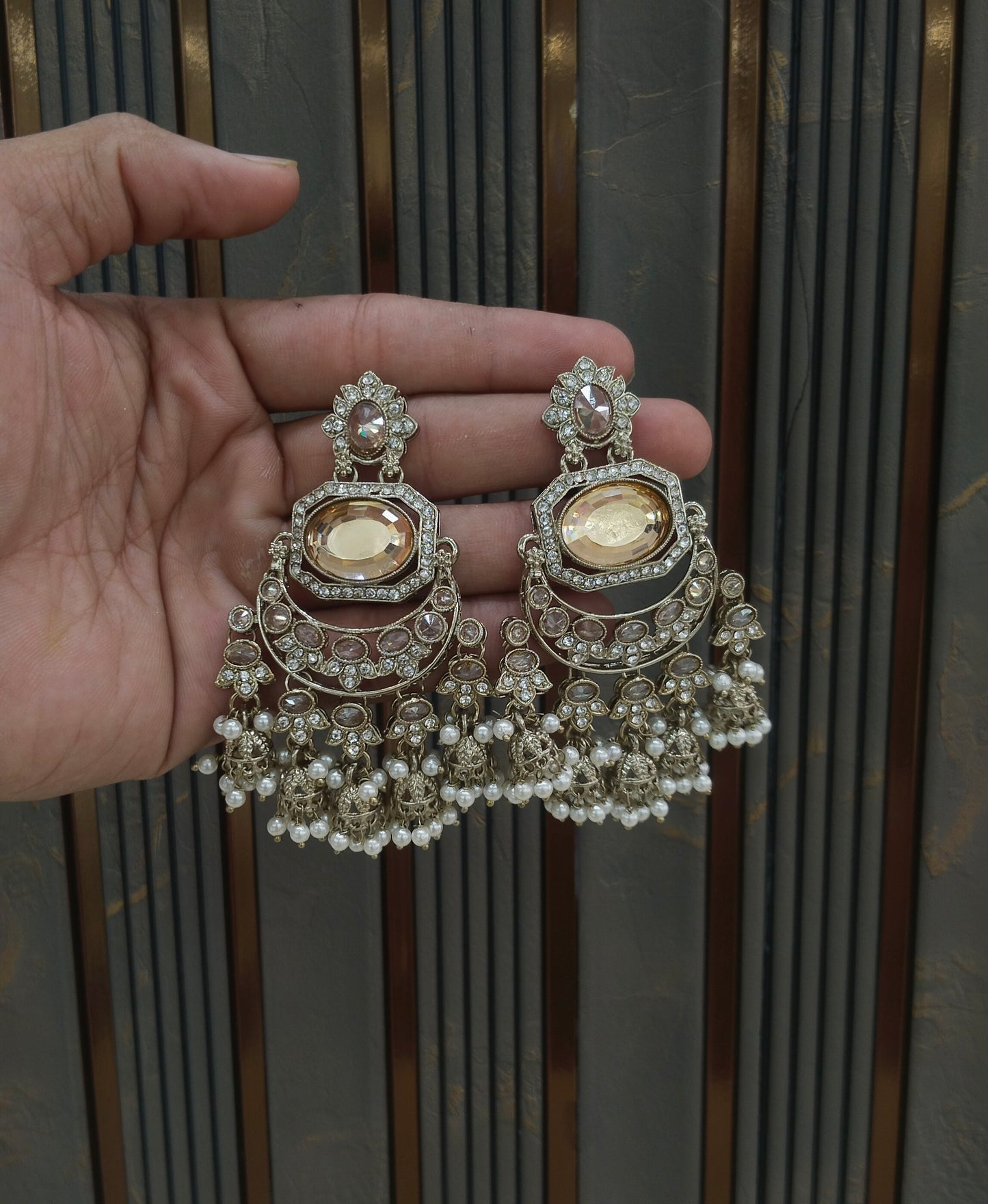 Antique Gold Bollywood Indian Joye Earrings