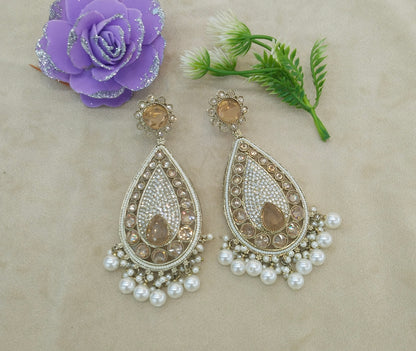 Antique Gold Bollywood Indian Merci Earrings