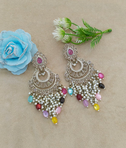 Antique Multi Color Bollywood Indian Merci Earrings