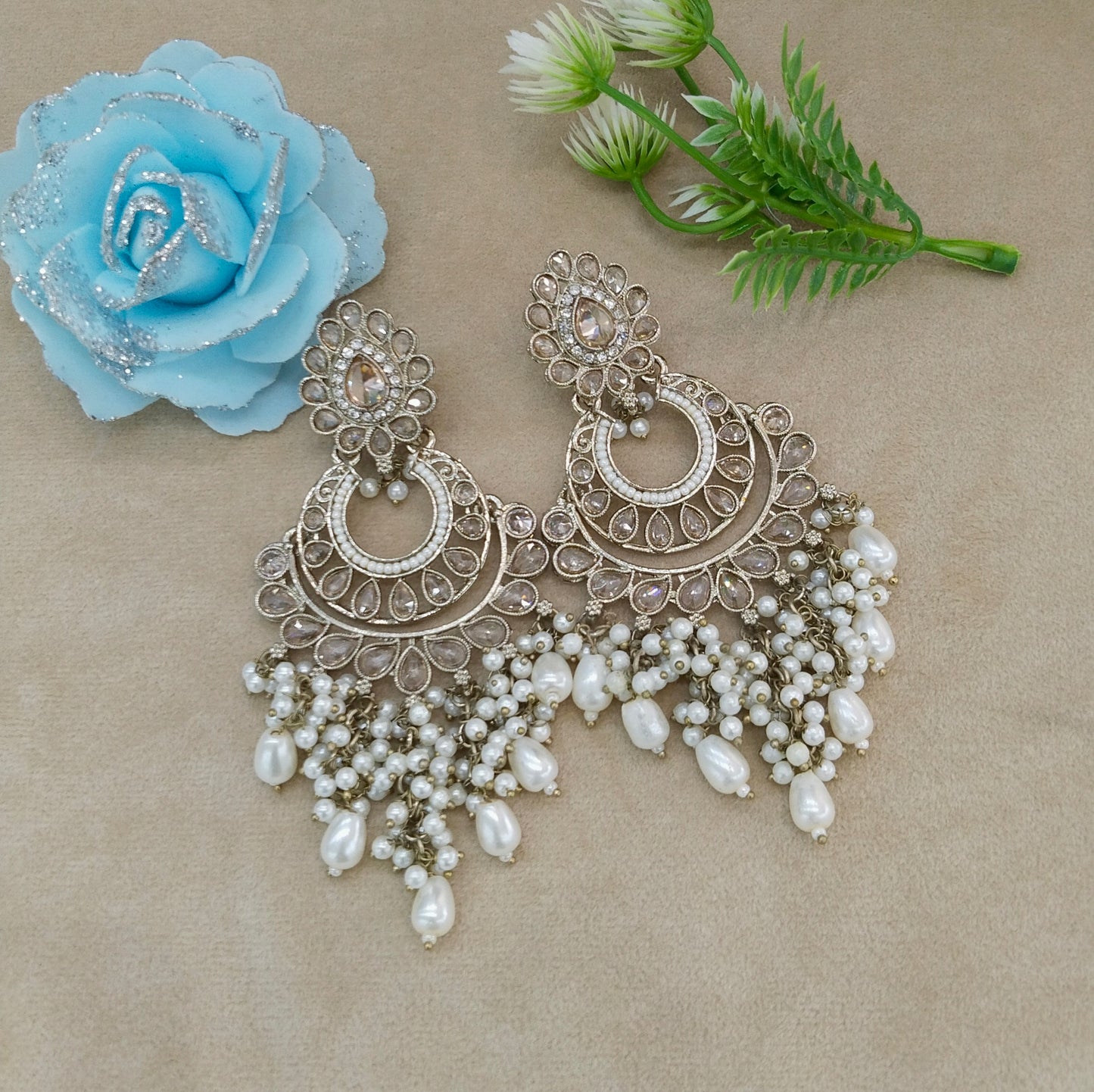 Antique Gold Bollywood Indian Merci Earrings