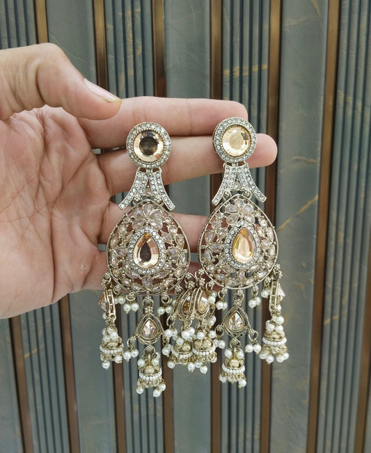 Antique Gold Bollywood Indian Merci Earrings