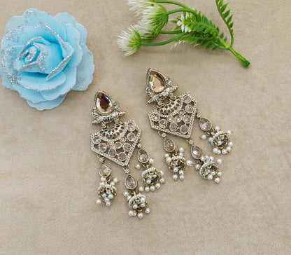 Antique Gold Bollywood Indian Merci Earrings