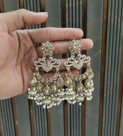Antique Gold Bollywood Indian Joye Earrings