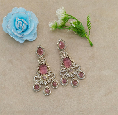 Antique Lavender Bollywood Indian Nitika Earrings