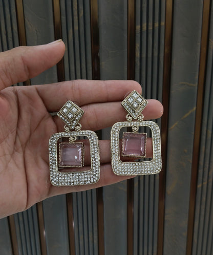 Antique Lavender Bollywood Indian Myna Earrings