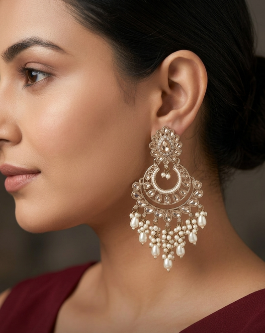 Antique Gold Bollywood Indian Merci Earrings