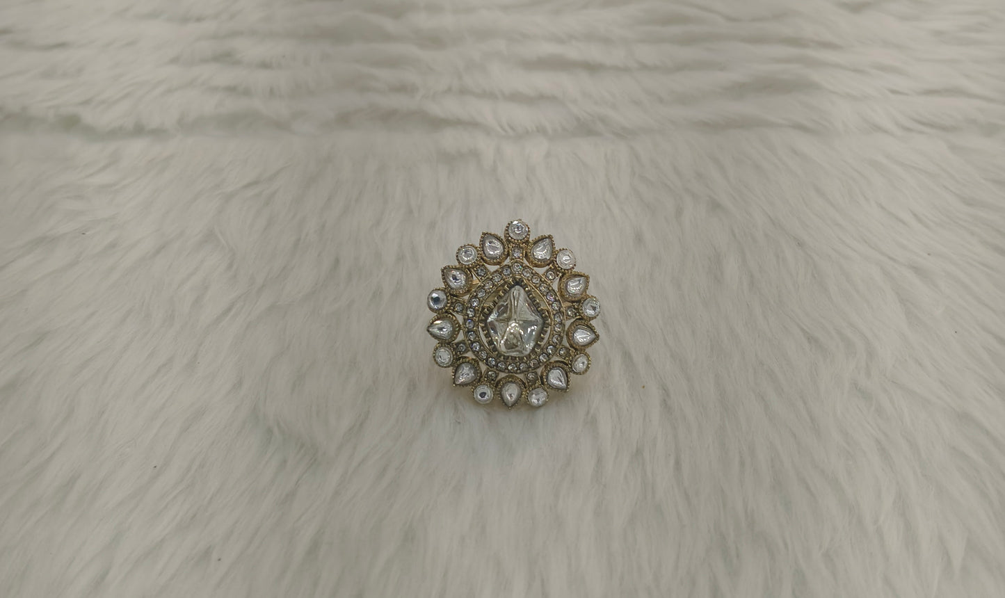 Gold Cocktail Indian Finger Still Rings