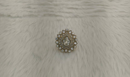 Gold Cocktail Indian Finger Still Rings