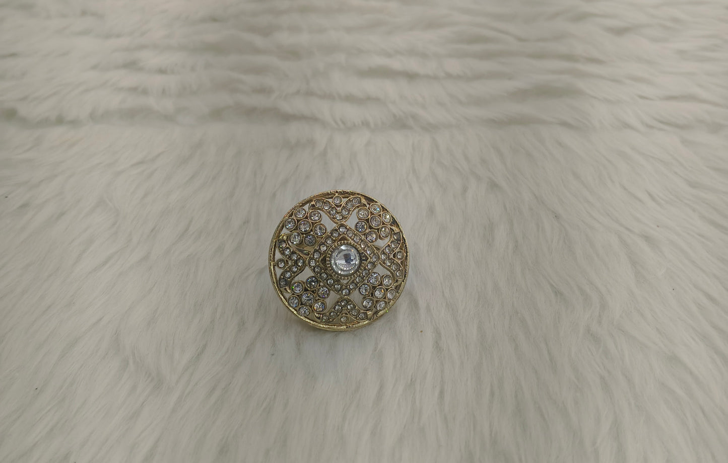 Gold Cocktail Indian Finger Still Rings