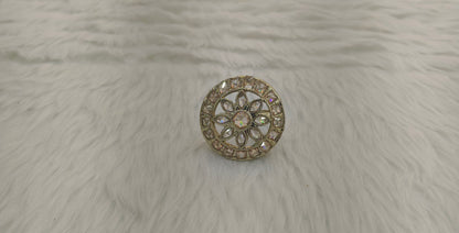 Gold Cocktail Indian Finger Still Rings