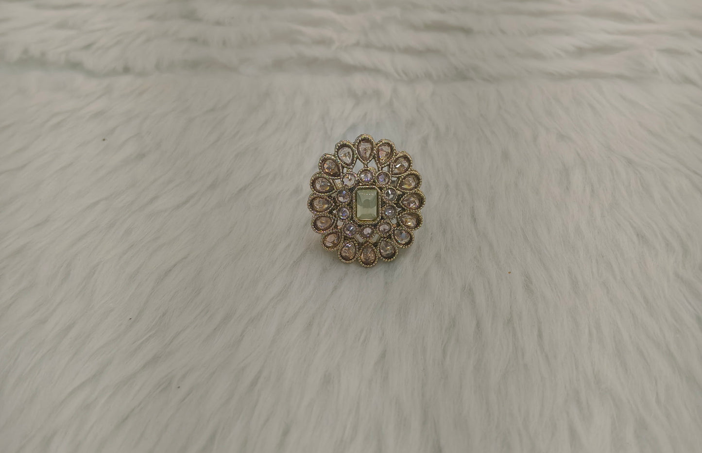 Gold Cocktail Indian Finger Still Rings