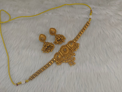 Gold polki choker set/ Gold choker Kirtika set