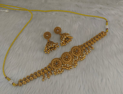 Gold polki choker set/ Gold choker Kirtika set