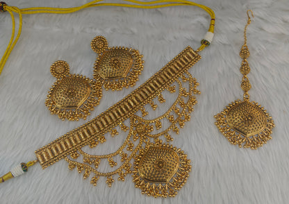 Gold polki choker set/ Gold choker Kirtika set