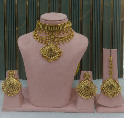 Gold polki choker set/ Gold choker Kirtika set