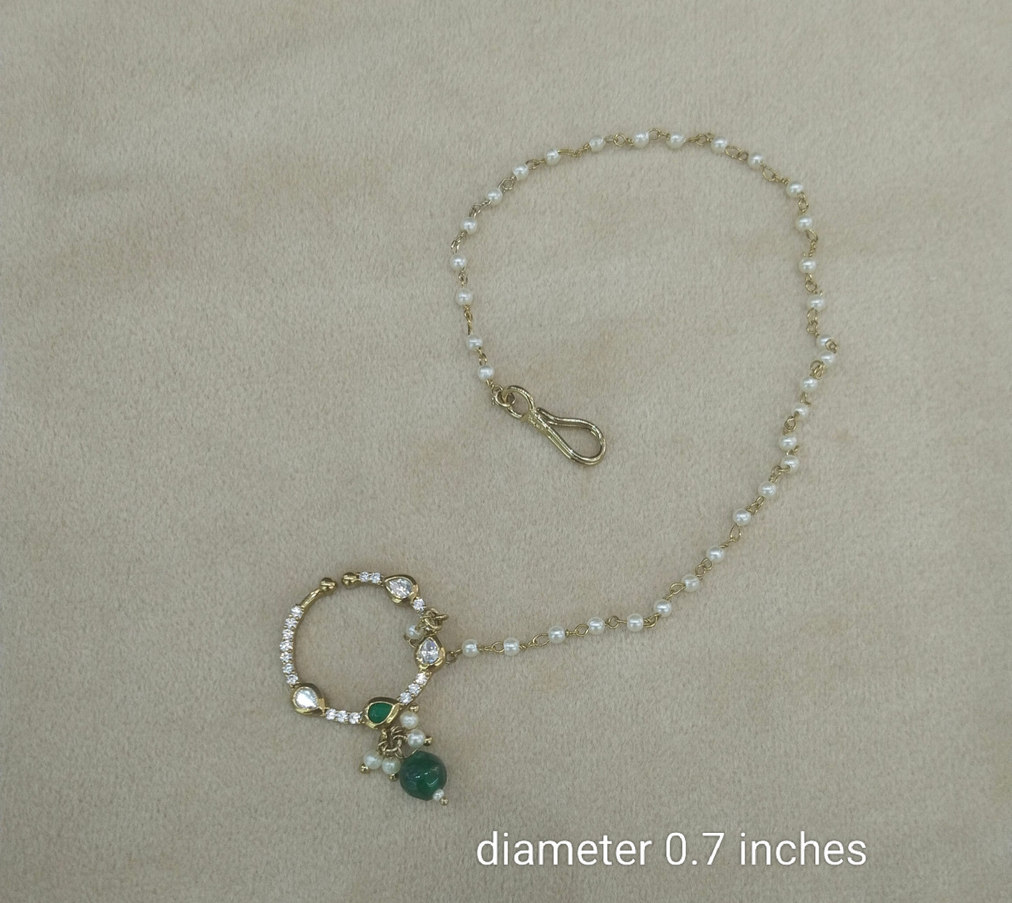 Nose ring Indian bridal nathini for pierced nose