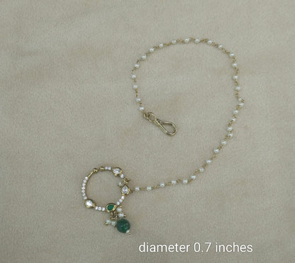 Nose ring Indian bridal nathini for pierced nose
