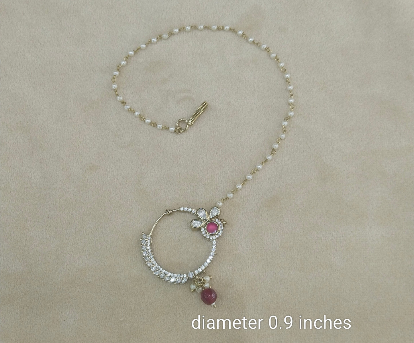 Nose ring Indian bridal nathini for pierced nose
