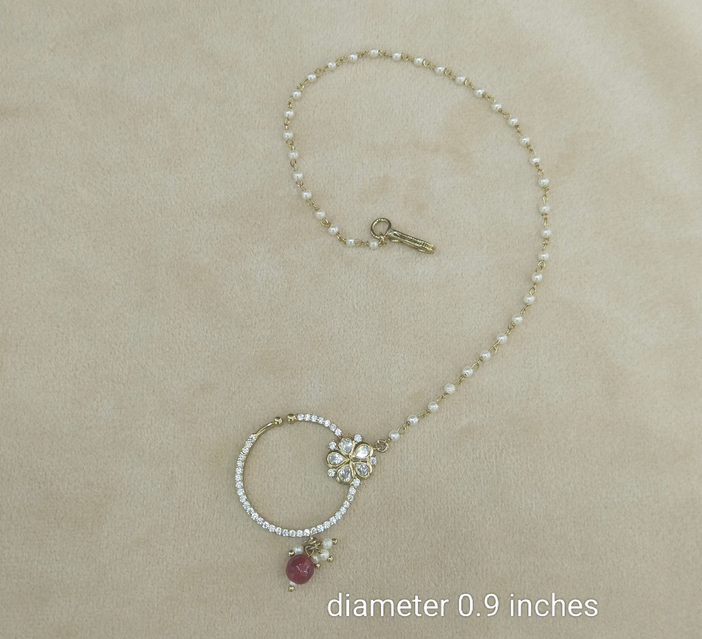 Nose ring Indian bridal nathini for pierced nose