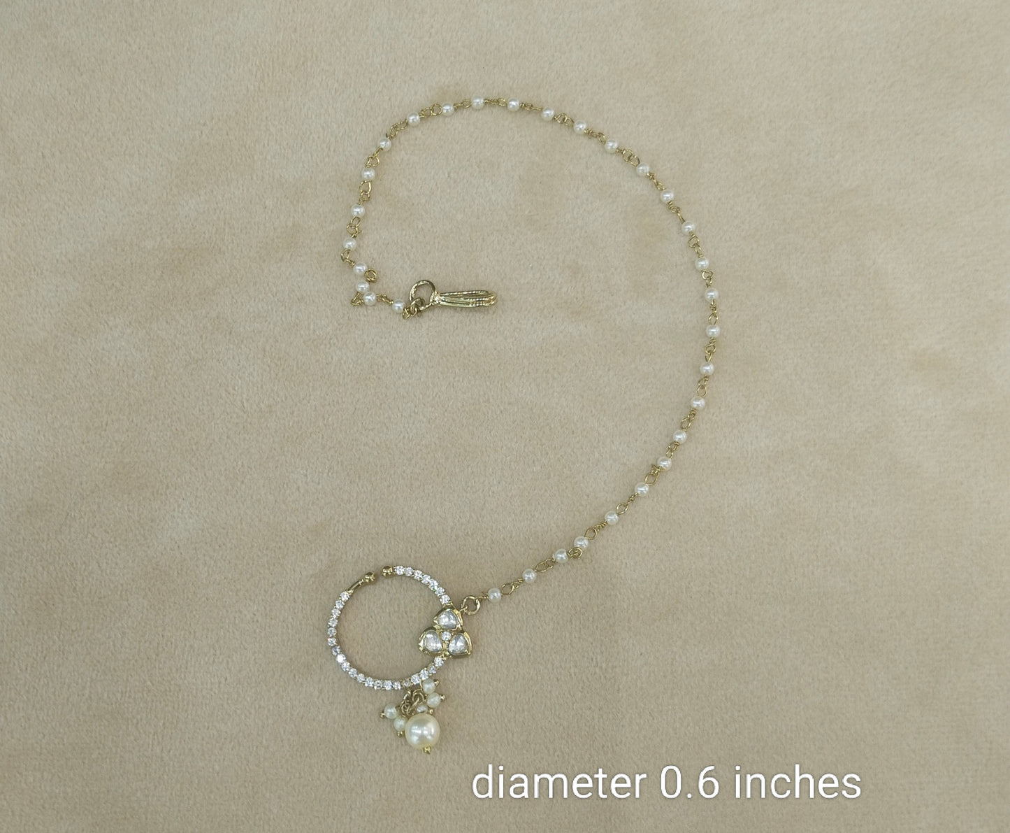Nose ring Indian bridal nathini for pierced nose