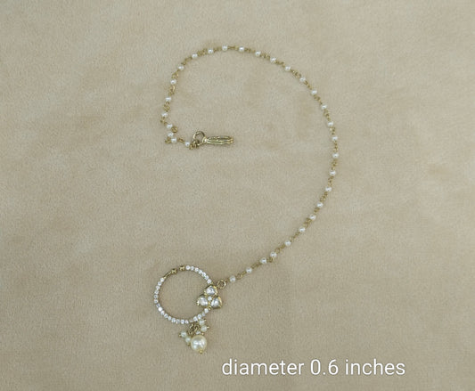 Nose ring Indian bridal nathini for pierced nose