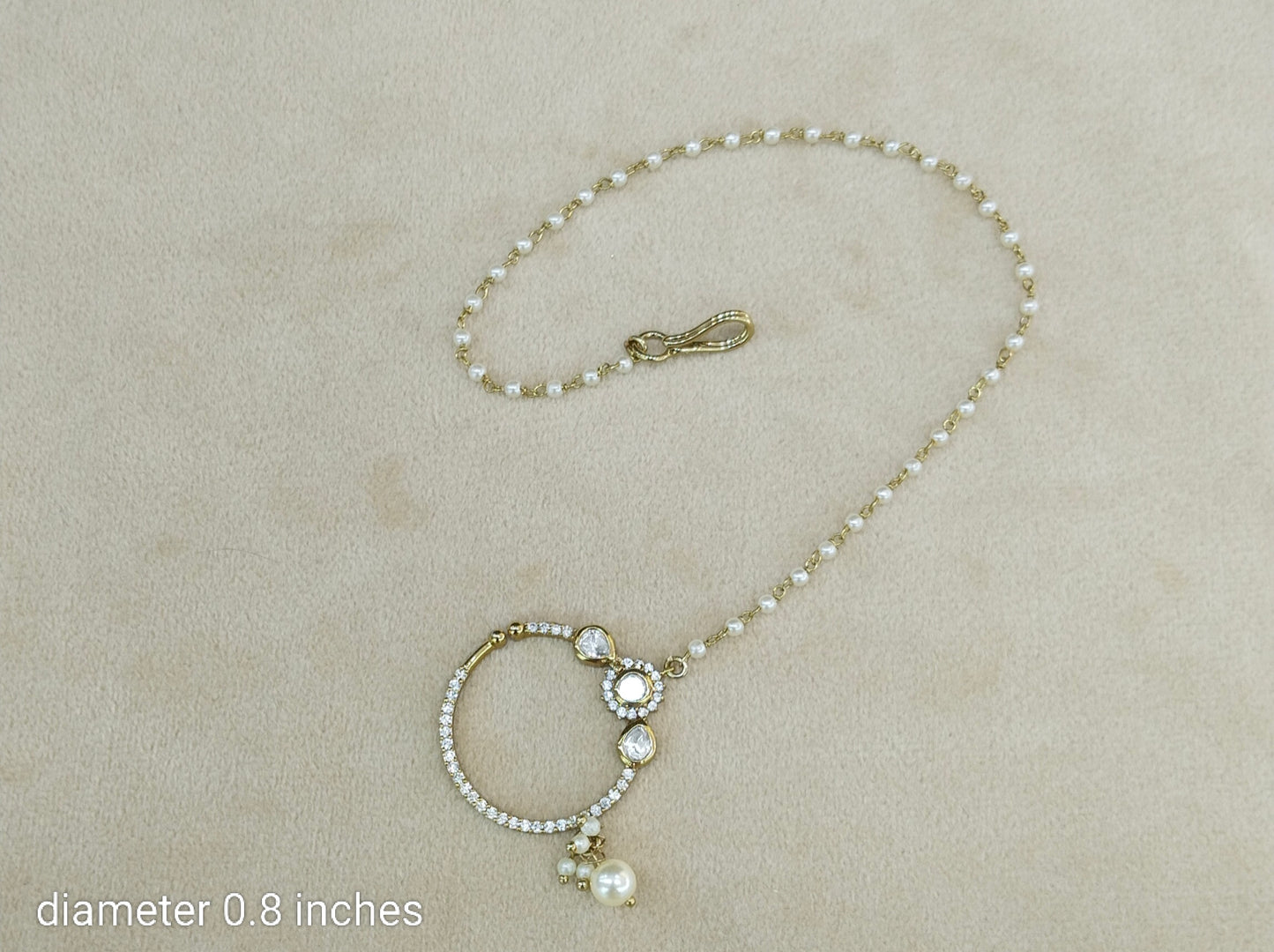 Nose ring Indian bridal nathini for pierced nose