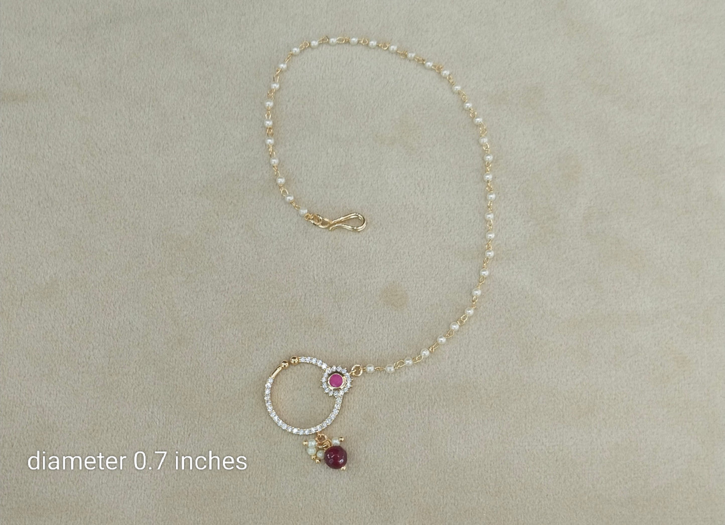 Nose ring Indian bridal nathini for pierced nose