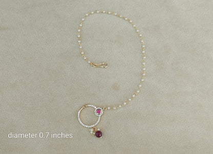 Nose ring Indian bridal nathini for pierced nose
