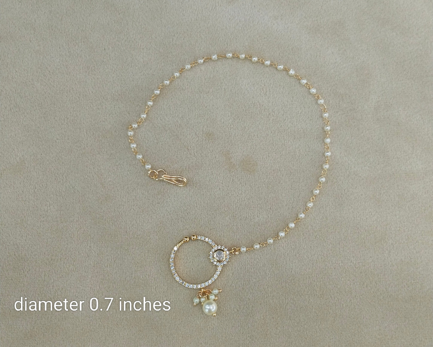 Nose ring Indian bridal nathini for pierced nose