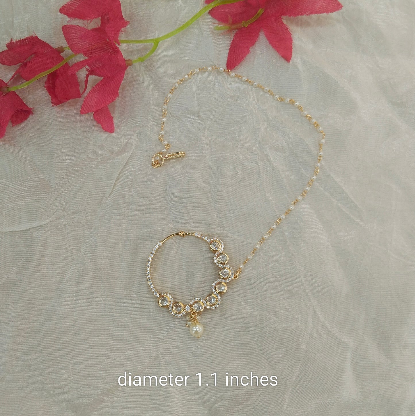 Nose ring Indian bridal nathini for pierced nose