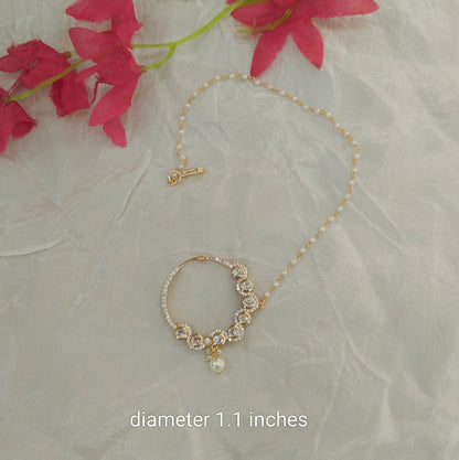 Nose ring Indian bridal nathini for pierced nose
