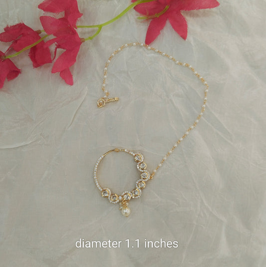 Nose ring Indian bridal nathini for pierced nose