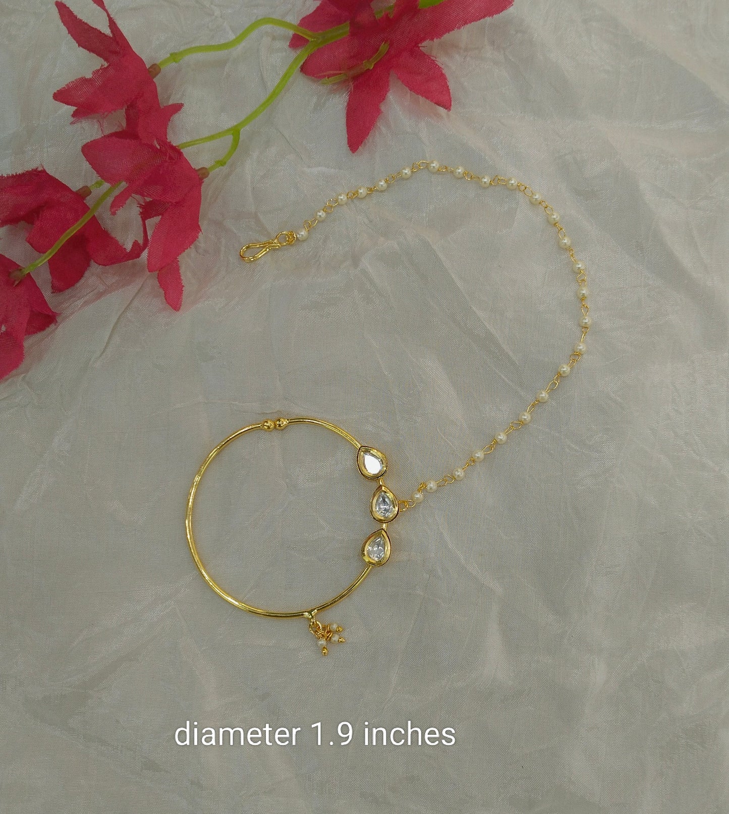 Nose ring Indian bridal nathini for pierced nose