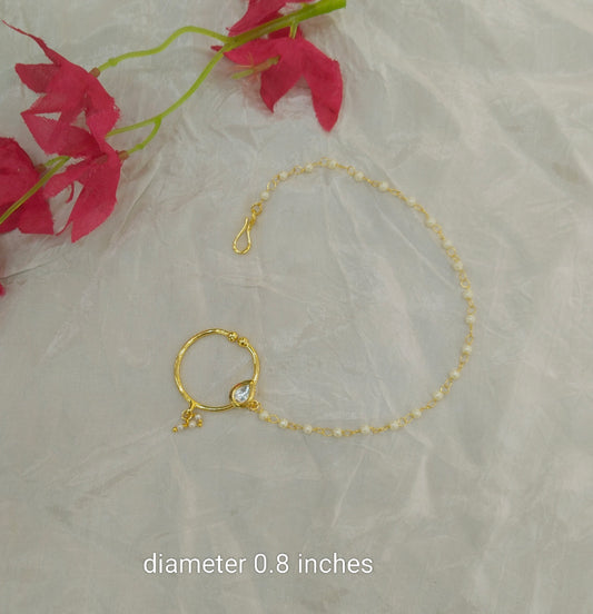 Nose ring Indian bridal nathini for pierced nose