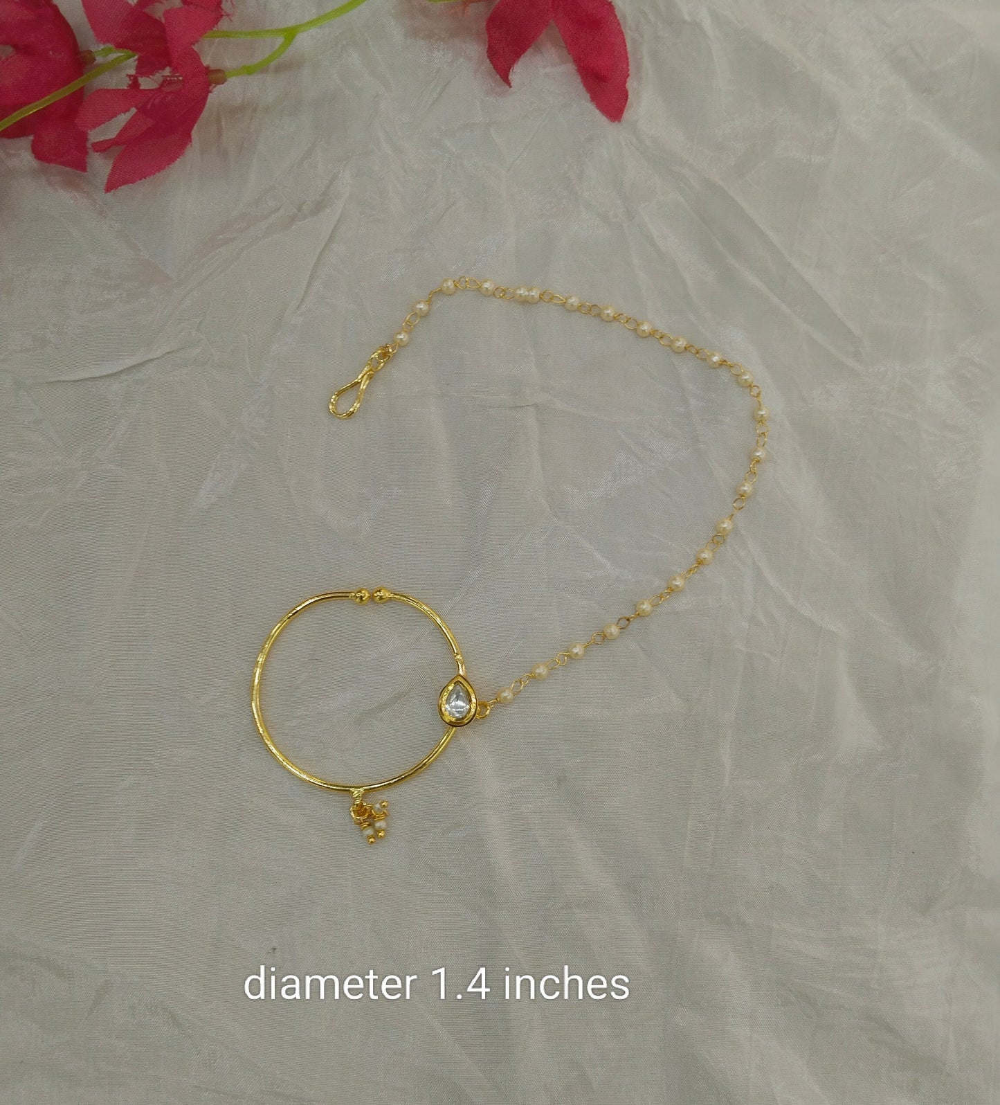Nose ring Indian bridal nathini for pierced nose