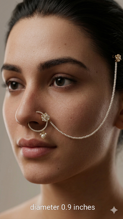 Nose ring Indian bridal nathini for pierced nose