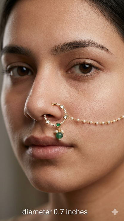 Nose ring Indian bridal nathini for pierced nose