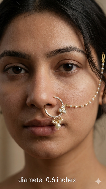 Nose ring Indian bridal nathini for pierced nose