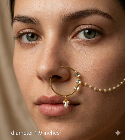 Nose ring Indian bridal nathini for pierced nose