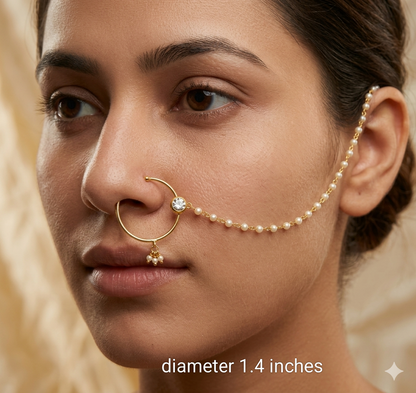 Nose ring Indian bridal nathini for pierced nose