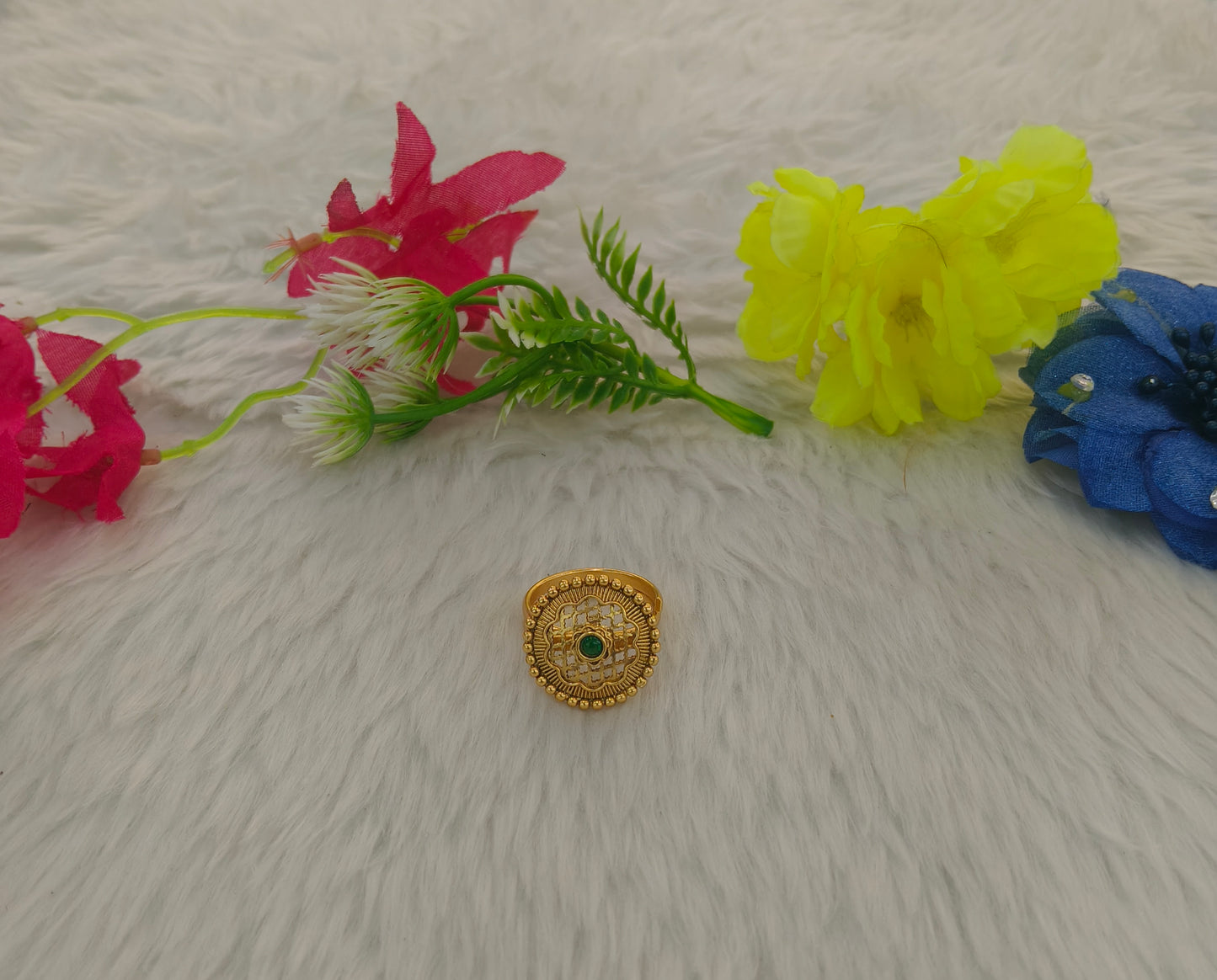 Gold Cocktail Indian Finger Vena Rings