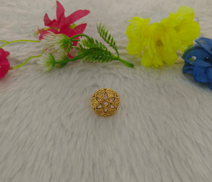 Gold Cocktail Indian Finger Vena Rings