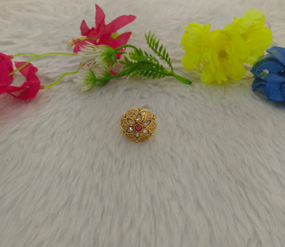 Gold Cocktail Indian Finger Vena Rings