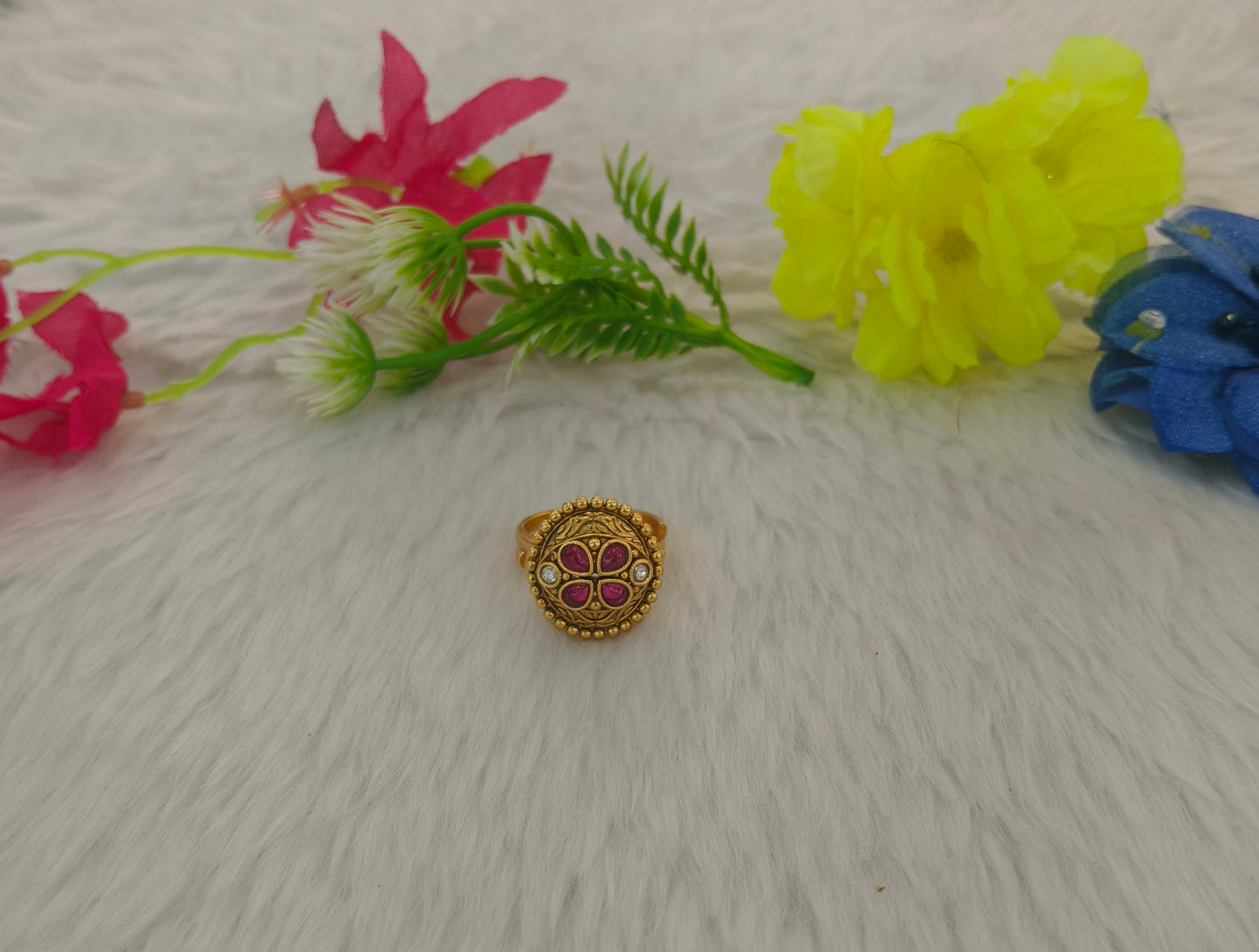 Gold Cocktail Indian Finger Vena Rings
