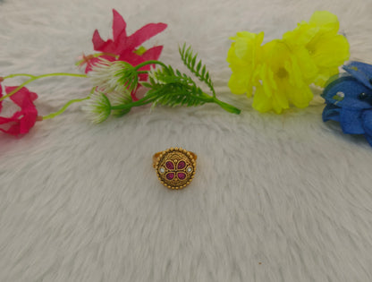 Gold Cocktail Indian Finger Vena Rings