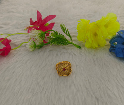 Gold Cocktail Indian Finger Vena Rings