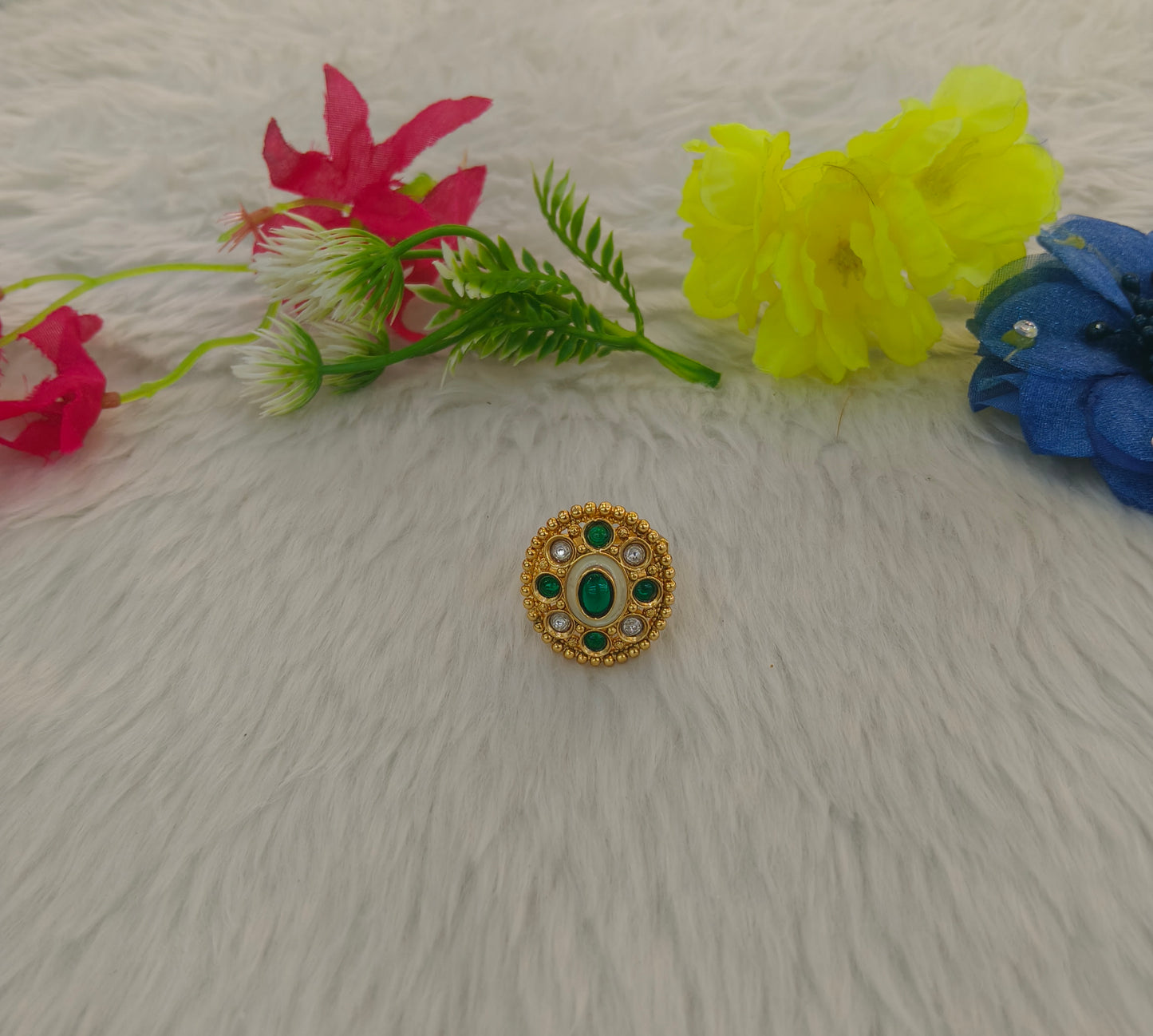 Gold Cocktail Indian Finger Vena Rings