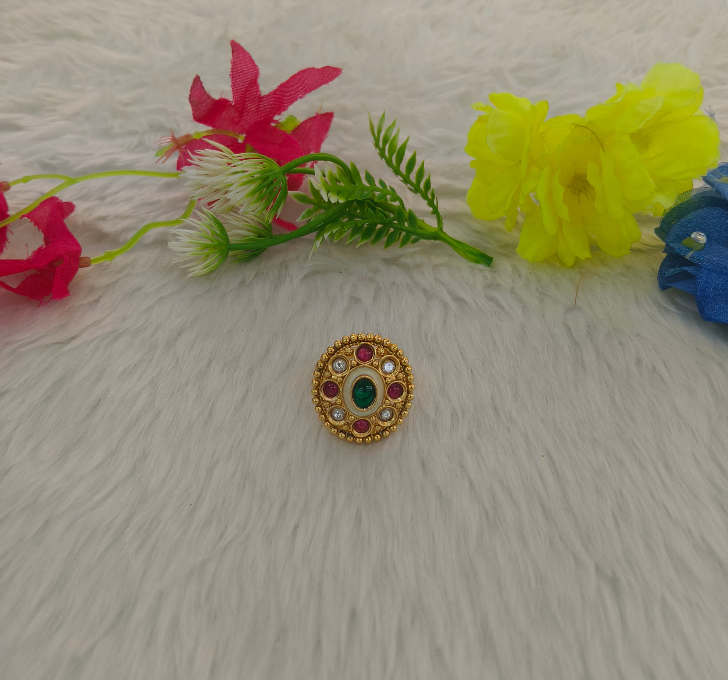 Gold Cocktail Indian Finger Vena Rings
