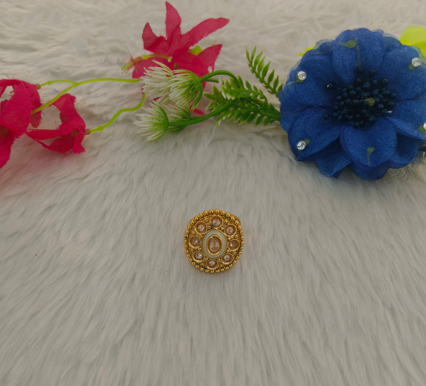 Gold Cocktail Indian Finger Vena Rings